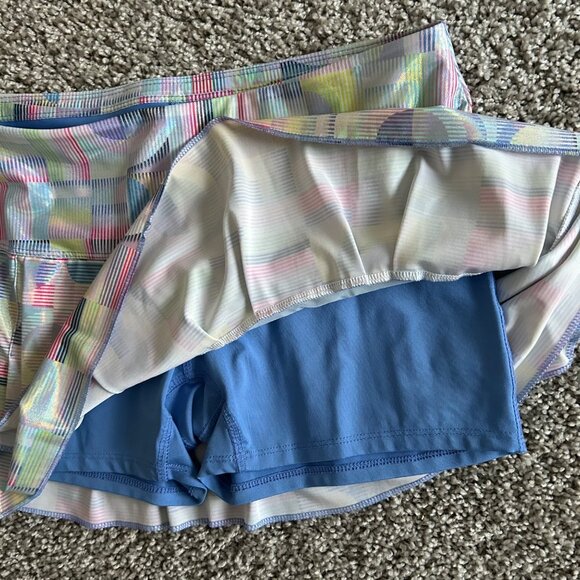 Lucky In Love Womens Sz M Multicolor Tiered Tennis Skort With Built-In Shorts - Picture 3 of 7